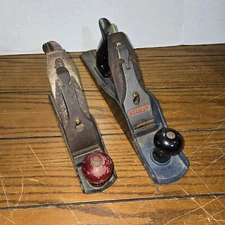 Vintage pair Tool Stanley C559MP 14" Wood Plane USA Victory 9"