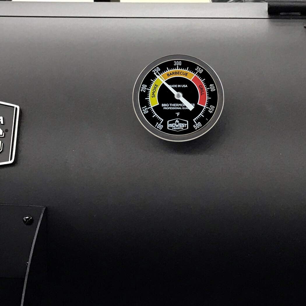 BBQ Smoker Thermometer for Barbecue Grill, Pit, Barrel 3" Dial 4" Stem Length...