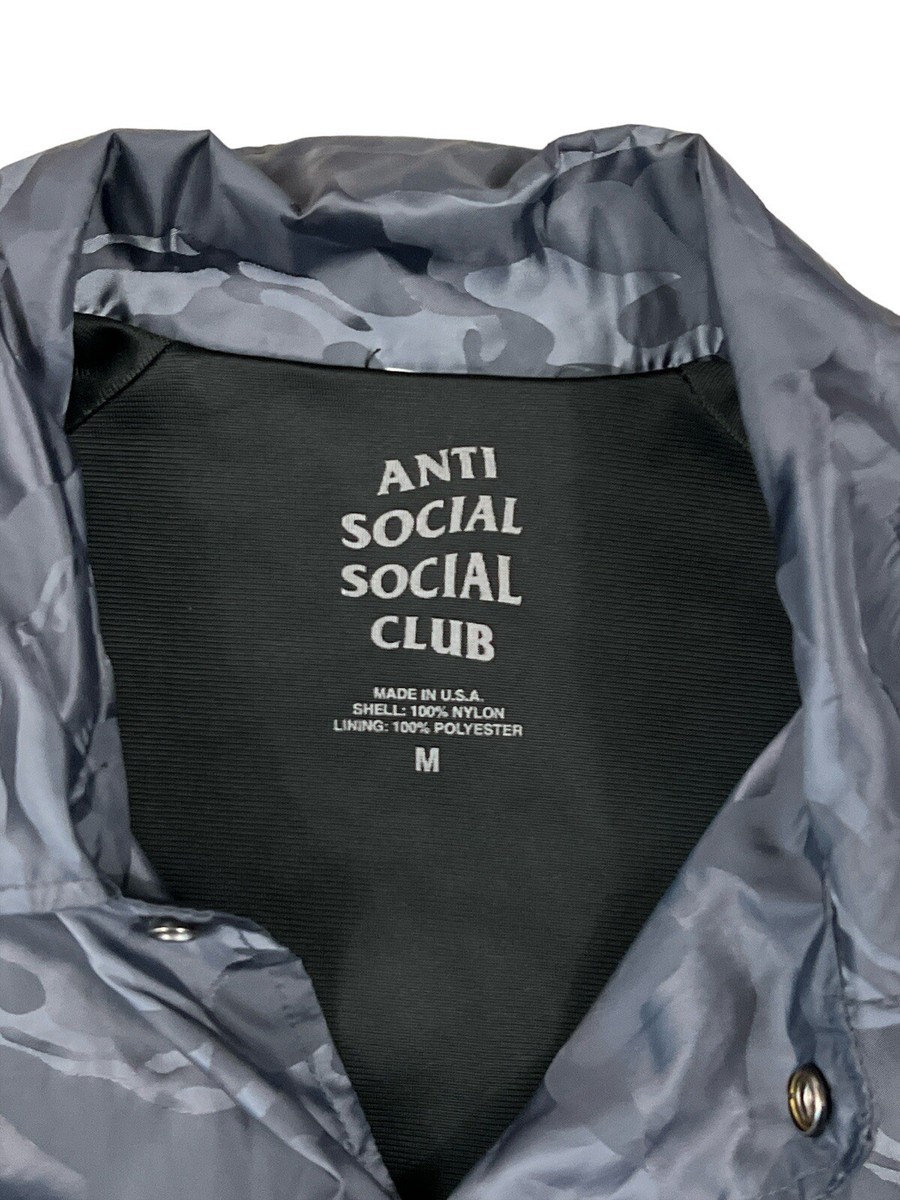 Anti Social Social Club Men Gray Camo Long Sleeve Wind