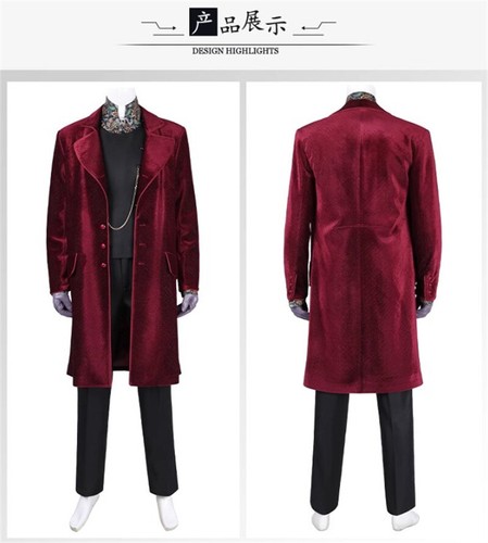 Charlie and the Chocolate Factory Willy Wonka Cosplay Costume Outfits Halloween - Picture 21 of 26