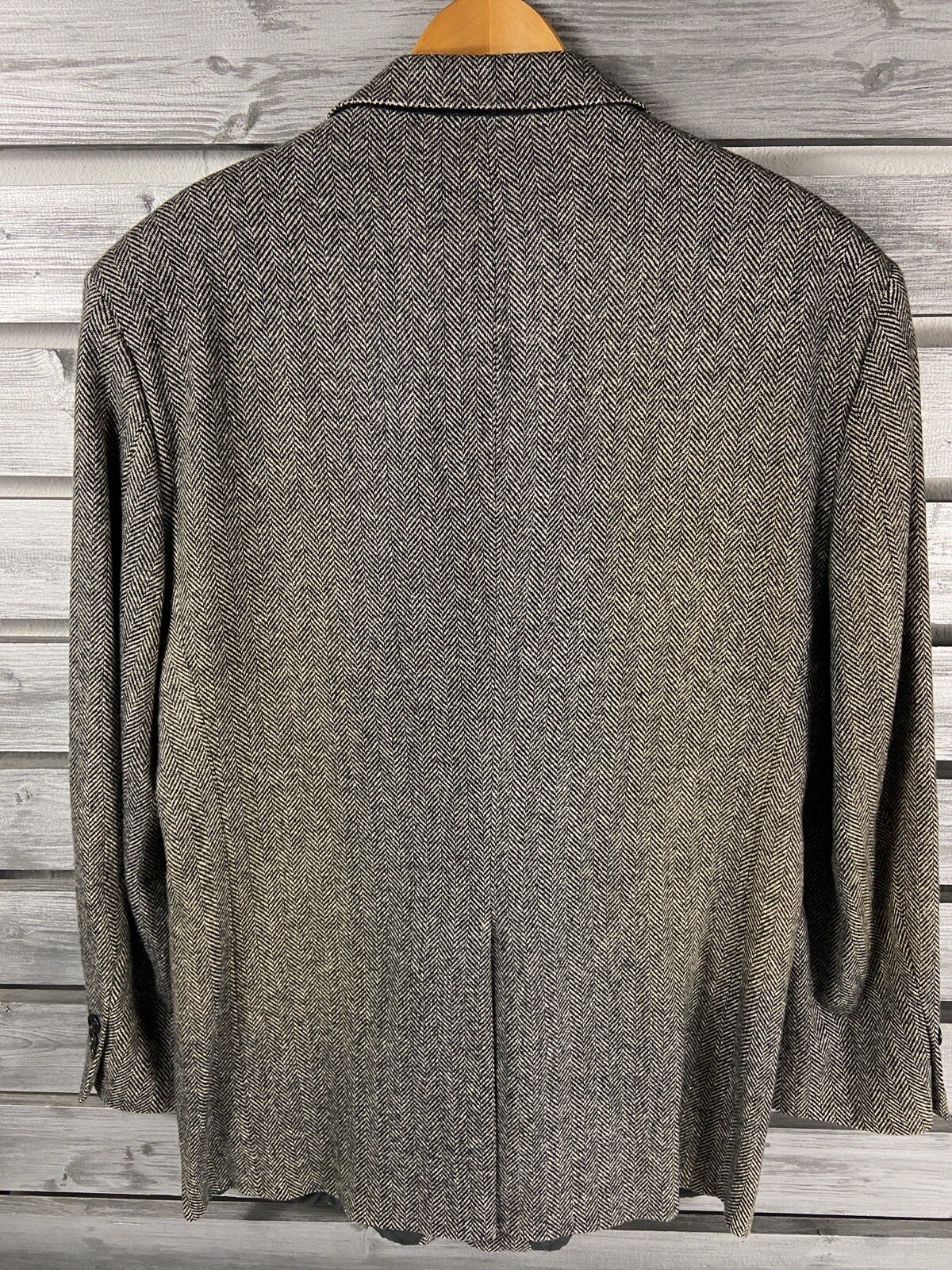 Towncraft Lambswool Herringbone 2 Button Blazer J… - image 6