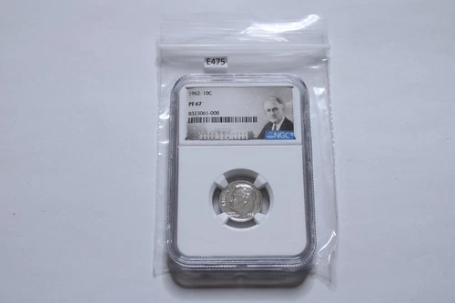 1962 NGC PF67 90% PROOF SILVER ROOSEVELT DIME 10C Portrait Label!    E475