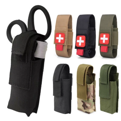 Tactical Molle CAT Tourniquet Holder Trauma Shear Pouch First Aid Kit Holster