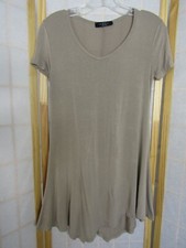 by Johnny made in USA Beige Short Sleeve V-Neck Short Dress Women's Size S