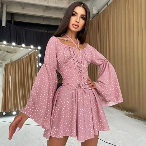 Chiffon Mini Dress Women Vacation Long 