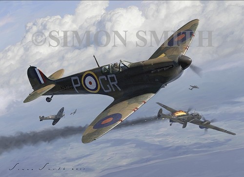 Spitfire MK1 Aces DFC collectors postcard set Battle of Britain Malan,Tuck, - Picture 2 of 12