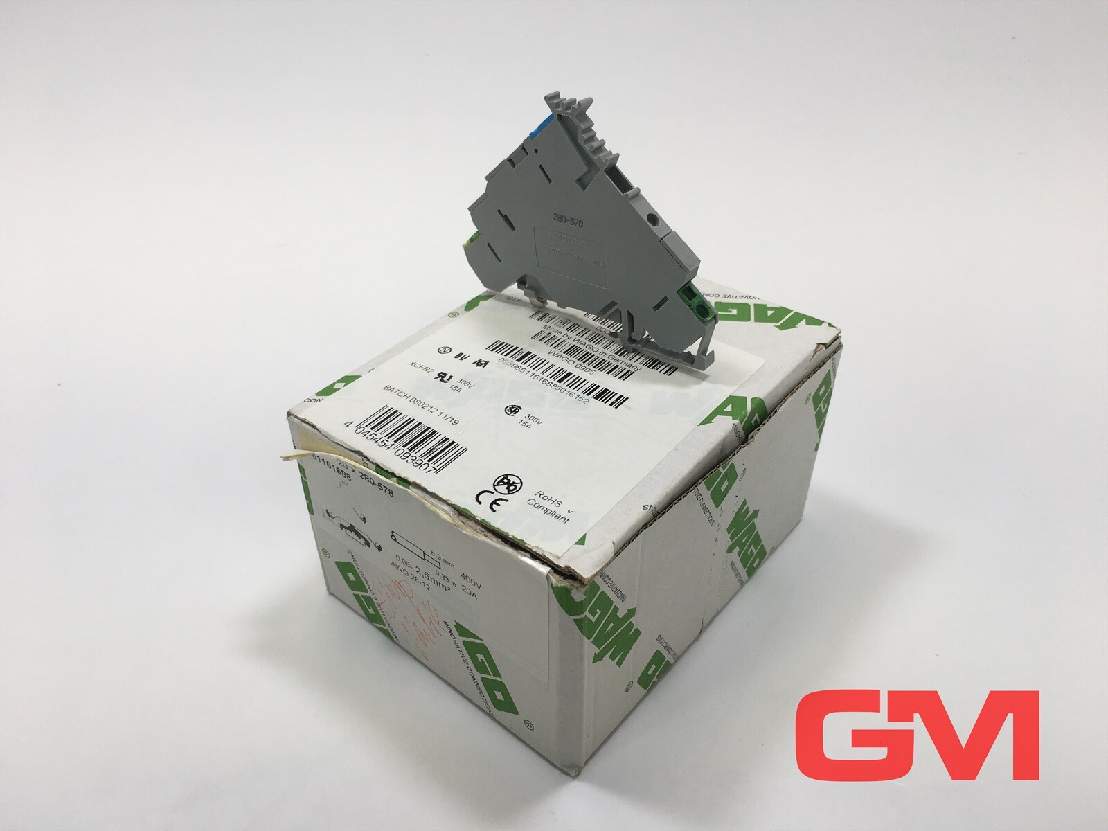19x Wago 3-Conductor Terminal Block 280-578