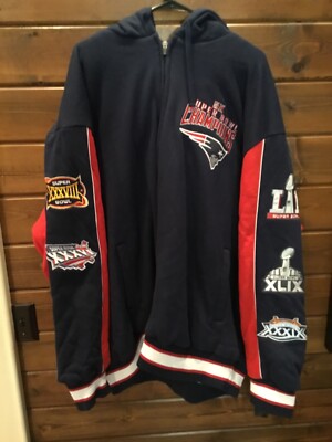 New England Patriots 5X Super Bowl Champions Hooded