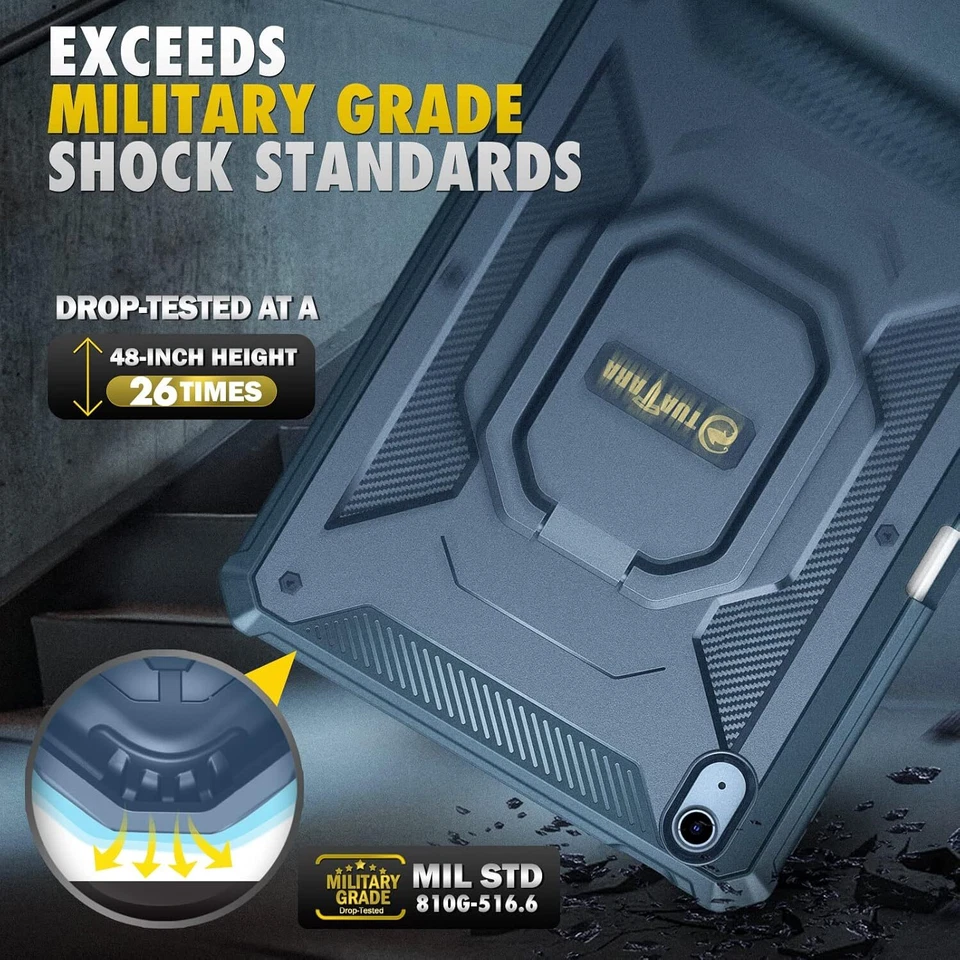 Case for iPad (A16) 11th Gen 11 Inch (2025) 360 Degree Rotating Rugged Cover - Image 4 of 4