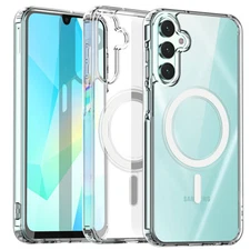 For Samsung Galaxy A16 A15 A35 MagSafe Clear Case Shockproof Ultra Slim Cover