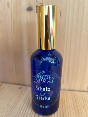 Aura Spray Schutz und Stärke, große Flasche, 100ml, Neu und verbessert, Blauglas