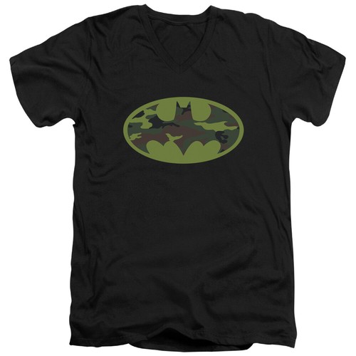 Batman Camo Logo Licensed Adult T-Shirt - Picture 3 of 12