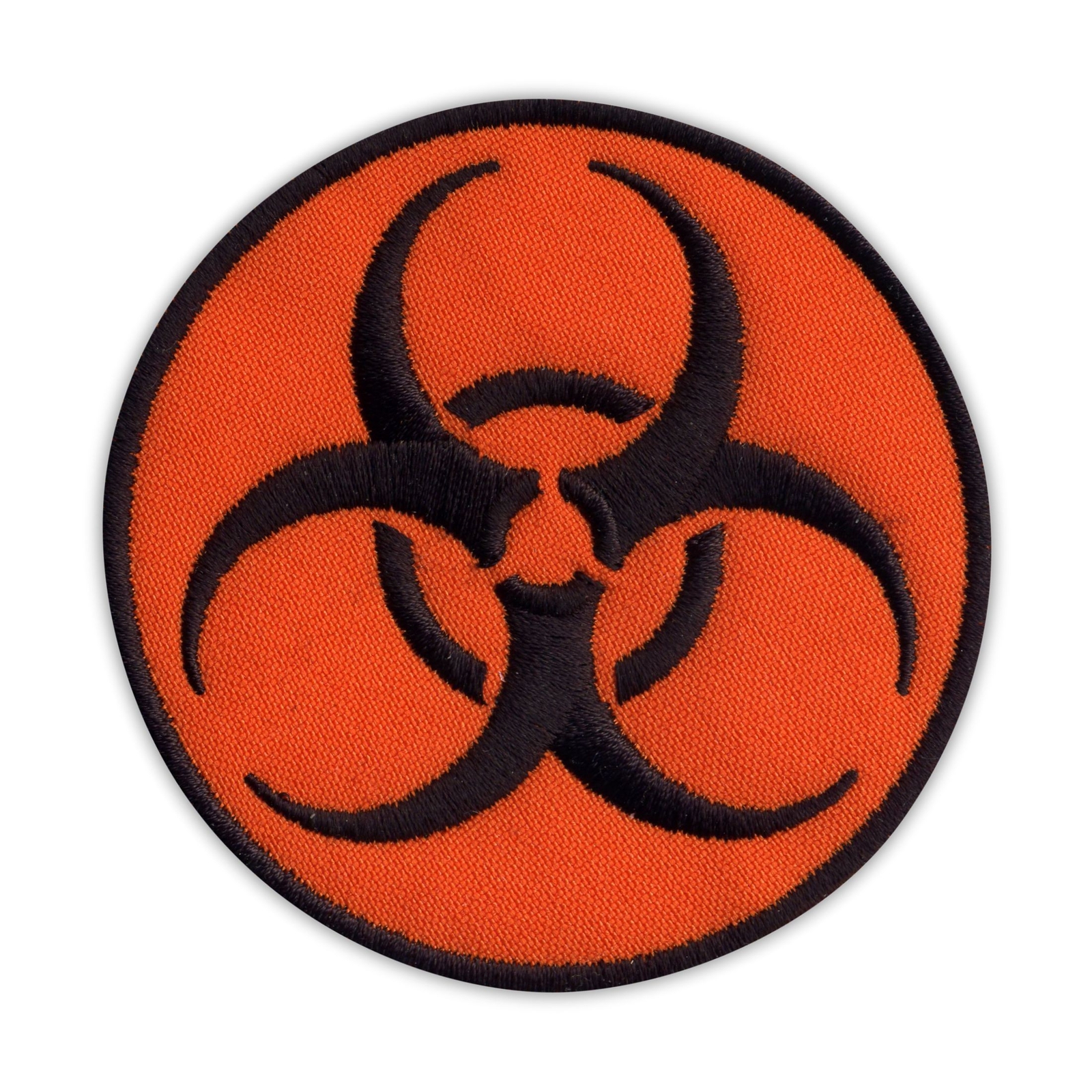 Biohazard Biological Threat Orange Round Embroidered Patch Badge