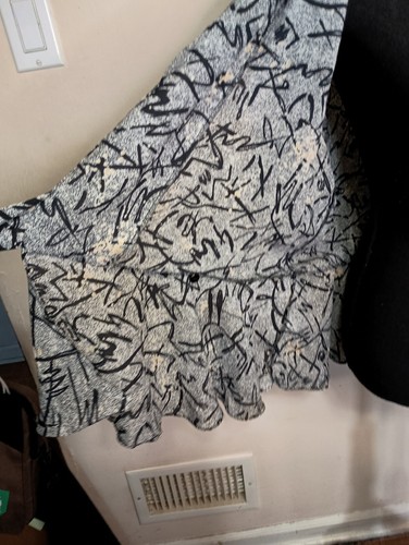Vintage 80s Wrap Blouse New Wave Peplum Lady Shapely Size 36 Med/Large - Picture 7 of 7