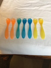 Nuby - Baby Feeding - 7 Piece Wash or Toss Toddler Feeding Forks  Spoons