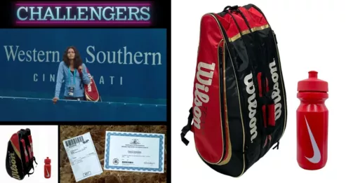 Zendaya/Tashi in CHALLENGERS: Wilson Tennis Bag & Nike Bottle Prop, Studio COA