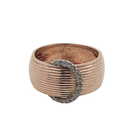 Ring 585 Gold 14 Kt Rosegold Weißgold Diamant 0,15 Ct Brillant Damen Wert 1690,-