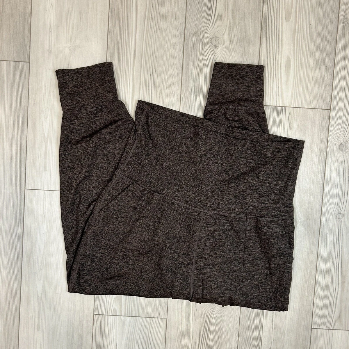 Offline By Aerie XL Brown Heathered Joggers Foldover Waistband