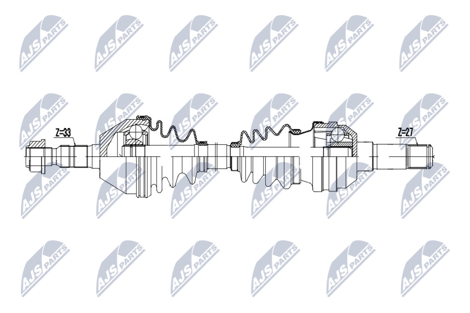 NPW-PL-141 NTY Drive Shaft for OPEL
