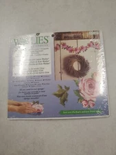 Wallies Kate's Pink Roses & Leaves Wallpaper Cutouts 25 Pre Pasted NIP  12106