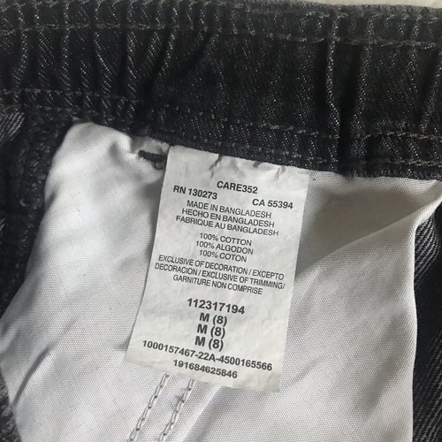 Wrangler Boys Black Elastic Waist Denim Relaxed Skater Shorts Sz M (8) Waist 26" - Picture 7 of 14