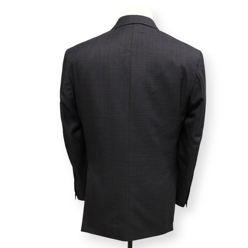 JOSEPH JOS A BANK mens gray grid SILK WOOL sport coat suit jacket blazer 39 40 R - Picture 4 of 15