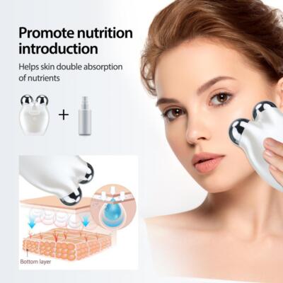 Ems Microcurrent Face Lifting Device 3d Roller Facial Massager Anti Wrinkle  Tigh