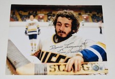 YVON BARRETTE AUTOGRAPHED 8X10 COLOR PHOTO (SLAP SHOT) - BECKETT COA!