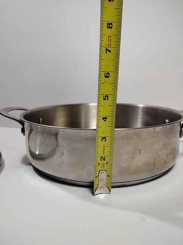 Lagostina 5.2 Quart Casserole Shallow Pot Stainless Steel With Glass Lid Fryer - Picture 13 of 13