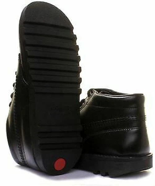 Kickers Kick Hi Lace Up Leather Boots Boy Shoes In Black Size US 4 - 7 - Image 4 of 4