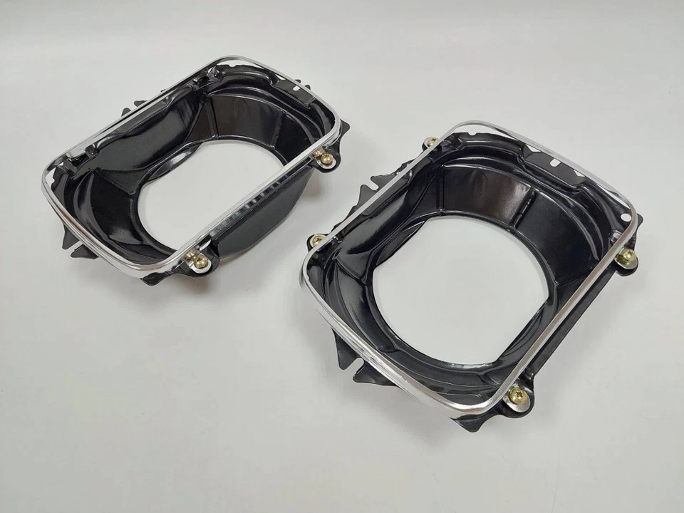 Light Case Headlight housing Stainless Trim fit Toyota Pickup Hilux 1985-1988 - Image 3 of 4