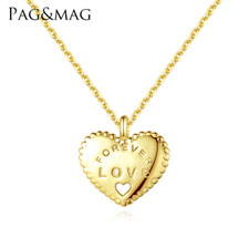 S925 Sterling Silver Infinity Forever Love Heart Pendant Necklace Chain Box A29