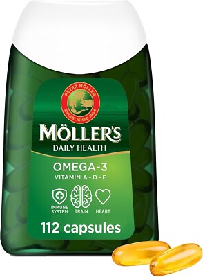 Mollers 112 Omega-3 Kapseln | Fischöl | Skandinavische Omega 3, EPA DHA Vitamin