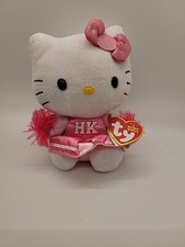 Ty Beanie Baby Hello Kitty Pink Dress Plush Stuffed Toy Collectible 2014