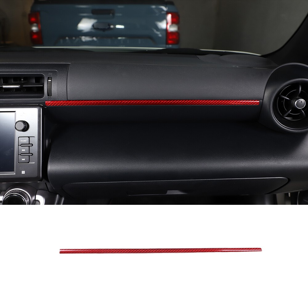 Red Carbon Fiber Car Dashboard Trim Accessories Kit For GR 86/Subaru BRZ 2022-23