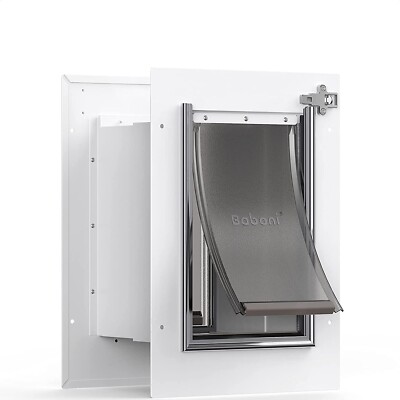 Baboni Pet Door for Wall, Steel Frame and Tunnel | Small Size for Pets Upto 12Lb