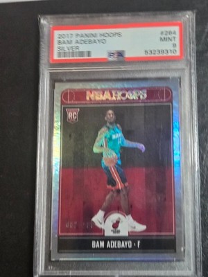 2017 Panini Hoops Bam Adebayo Silver /199 Rookie RC Miami Heat PSA 9 POP 14