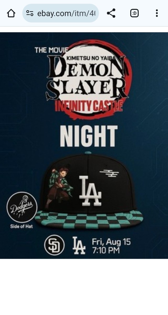 Demon Slayer X Dodger Collab Hat - Stadium Giveaway PRESALE