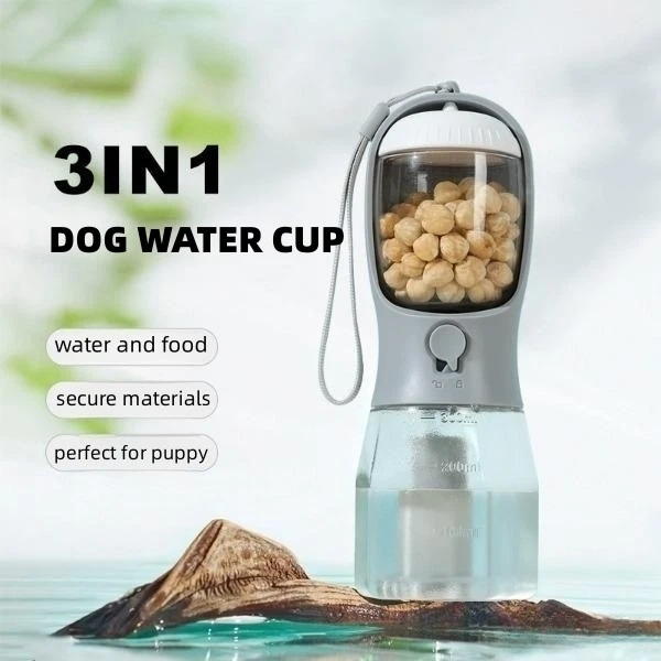 Dog Water Cup Drinking Food Garbage Bag Three-in-one Portable Small Multi-functi - Image 2 of 4