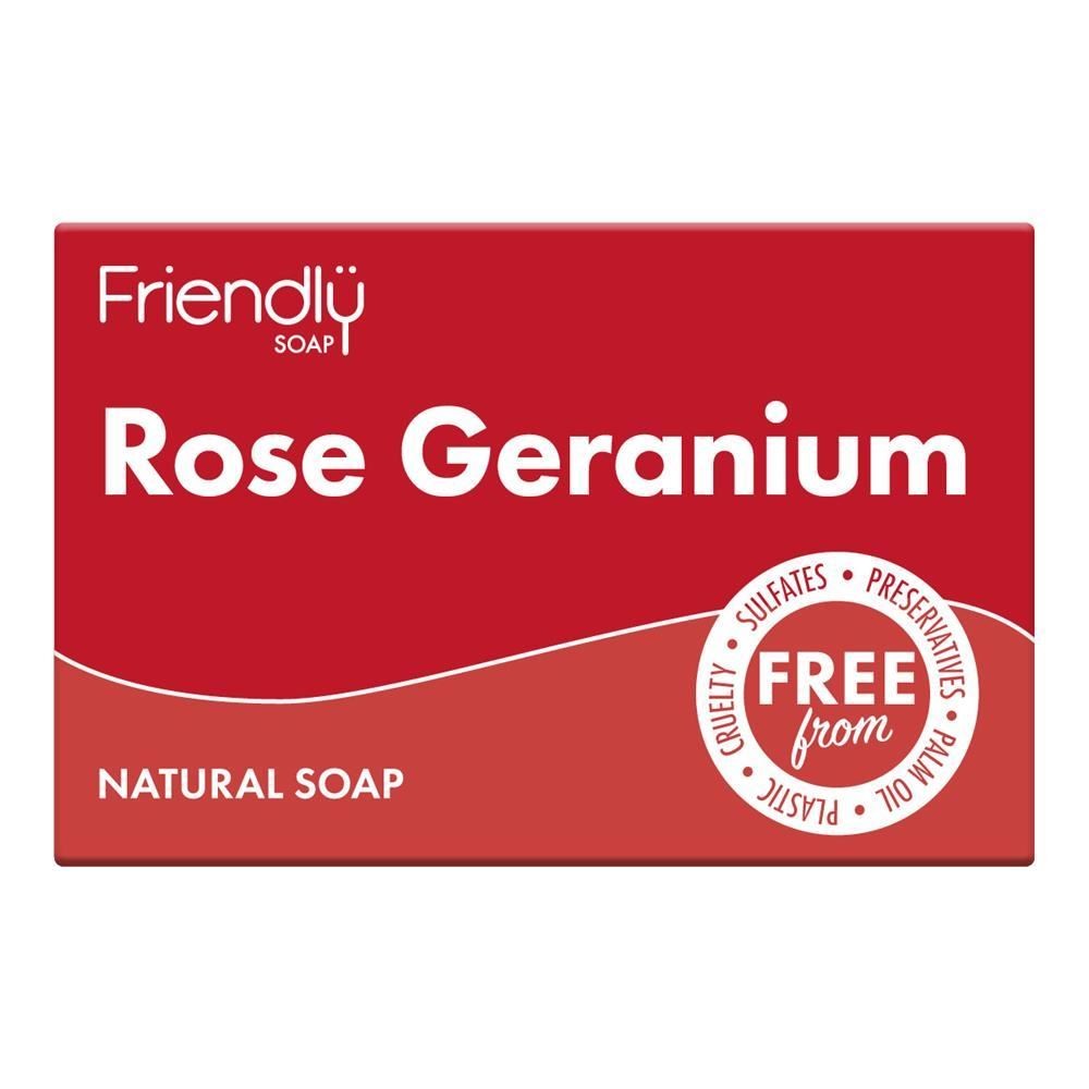 Friendly Soap Rose Geranium Soap 95G - Image 6