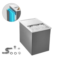 28.6 Qt Drop in Ice Chest Ice Cooler Ice Bin Stainless Steel 18"x12"x15"