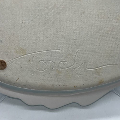 Torch Studio Art Pottery Fish Plate Dish Turquoise Blue Pink Oval Stoneware - Picture 4 of 6