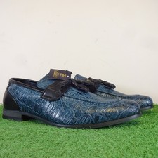 Mocassino House of Cavani 8 scarpe uomo blu Brindisi dettagli nappa casual slip on