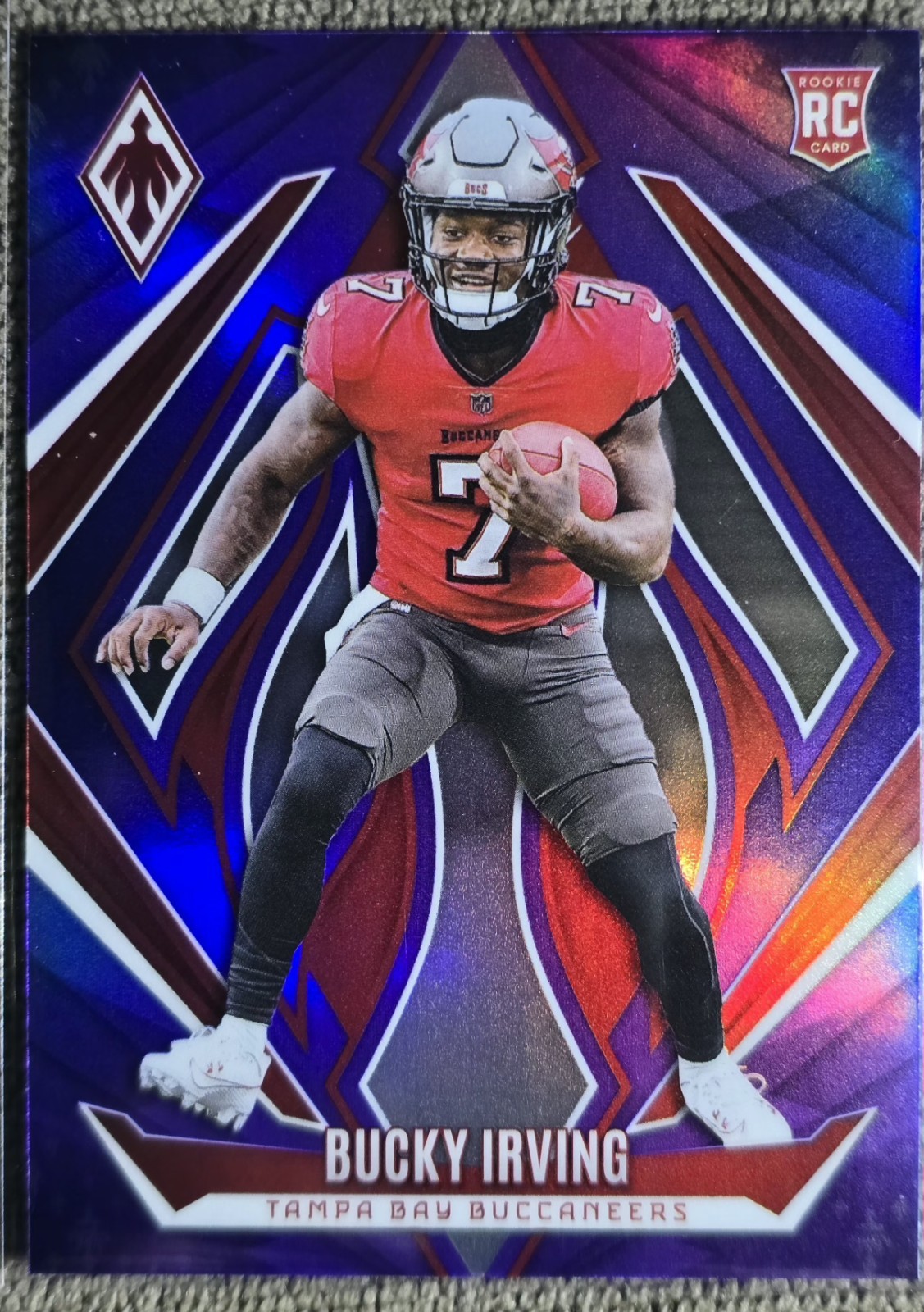 2024 Panini Phoenix - Rookies Bucky Irving #166 Purple Fade RC - Buccaneers