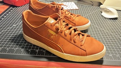Puma Men's Limited Edition Clyde Athletic Sneakers Autumn Auburn Leather Size 12