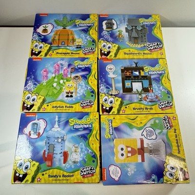Nickelodeon SpongeBob SquarePants Snap & Switch Construction Sets Lot Of 6