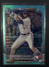 2025 Bowman Chrome Charles McAdoo Aqua Shimmer Bookend 1/125 Toronto Blue Jays