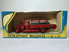 OMO Fire Engine USSR Russian Made 1/43 Scale #3 - 1937 3HC Truck - Red PK154