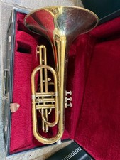 Olds and son brand Marching Mellophone with cased and mouthpiece. USA