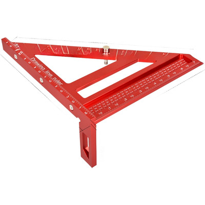 Aluminum Alloy Triangle Ruler for Woodworking Layout Marking and Alignment